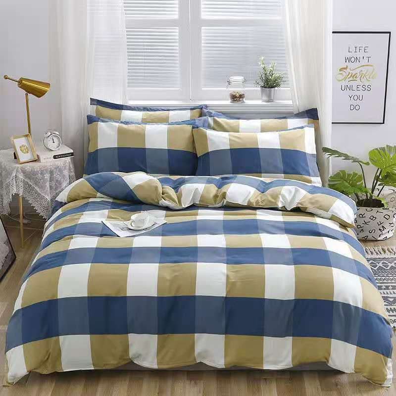 Household Brushed Bed Sheet And Duvet Cover Set