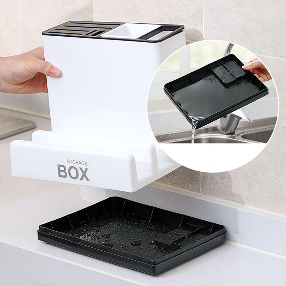 Kitchen Knife & Utensil Storage Rack – Tableware Organizer for Cabinets