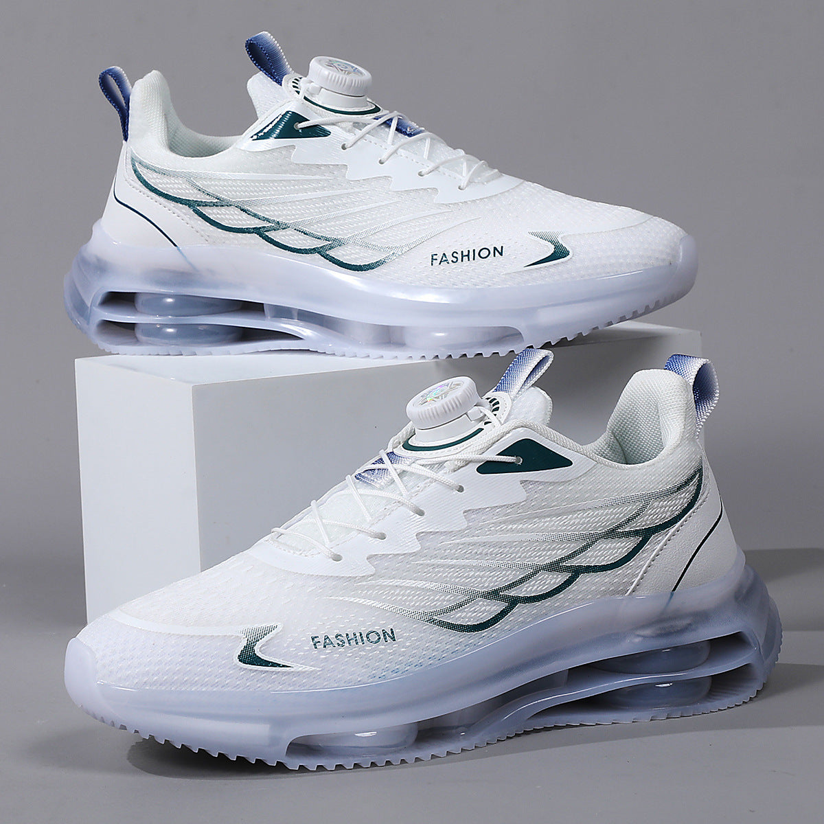 Rotating Button Youth Running Shoes – Casual Sport Sneakers for Men