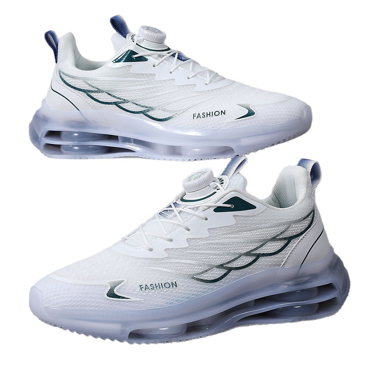 Rotating Button Youth Running Shoes – Casual Sport Sneakers for Men