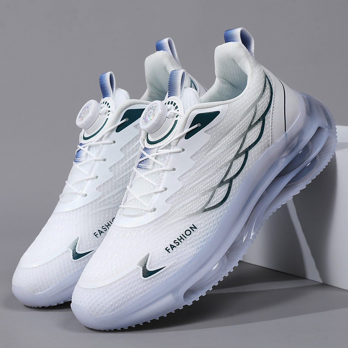 Rotating Button Youth Running Shoes – Casual Sport Sneakers for Men