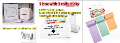 Portable Mini Thermal Label & Photo Printer – Bluetooth, Inkless, Ideal for Students & Home Use