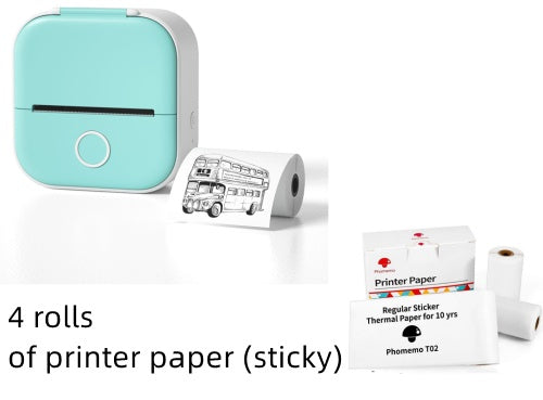 Portable Mini Thermal Label & Photo Printer – Bluetooth, Inkless, Ideal for Students & Home Use
