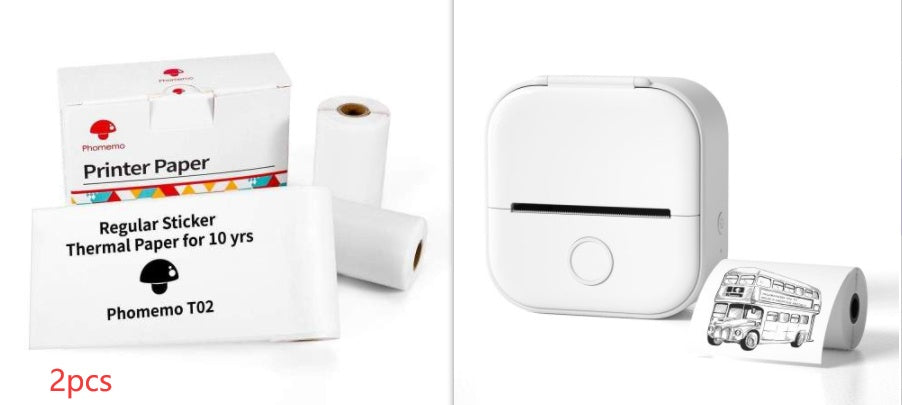 Portable Mini Thermal Label & Photo Printer – Bluetooth, Inkless, Ideal for Students & Home Use