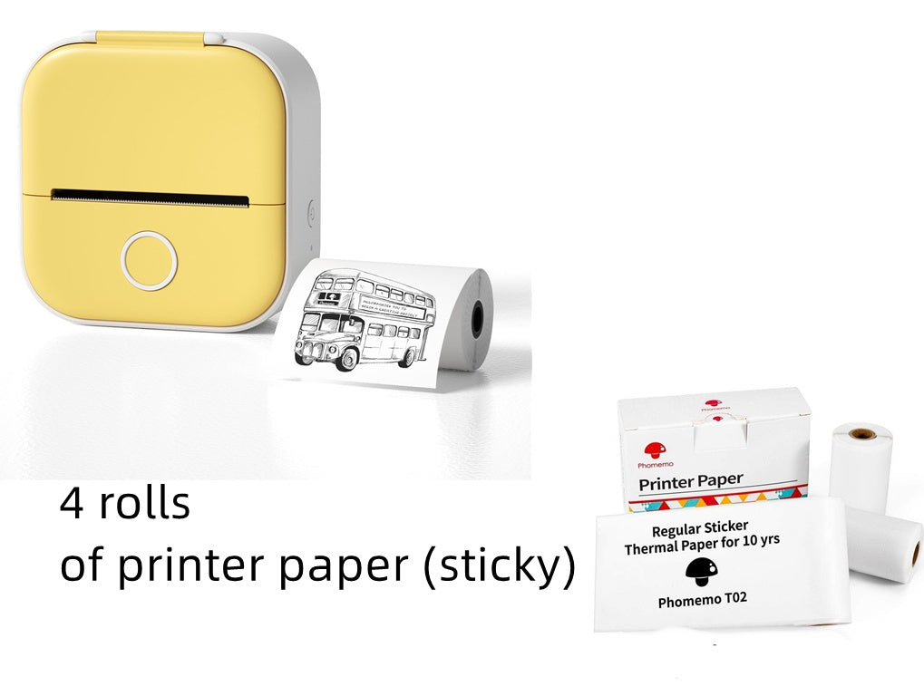 Portable Mini Thermal Label & Photo Printer – Bluetooth, Inkless, Ideal for Students & Home Use
