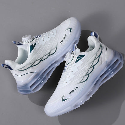Rotating Button Youth Running Shoes – Casual Sport Sneakers for Men