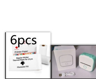 Portable Mini Thermal Label & Photo Printer – Bluetooth, Inkless, Ideal for Students & Home Use