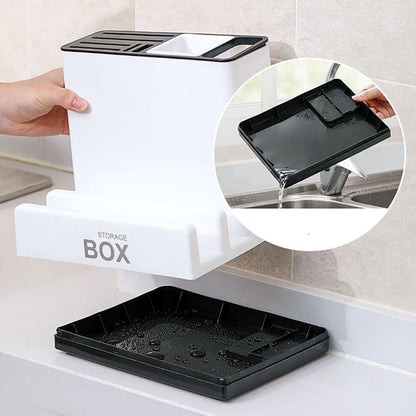 Kitchen Knife & Utensil Storage Rack – Tableware Organizer for Cabinets