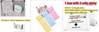 Portable Mini Thermal Label & Photo Printer – Bluetooth, Inkless, Ideal for Students & Home Use
