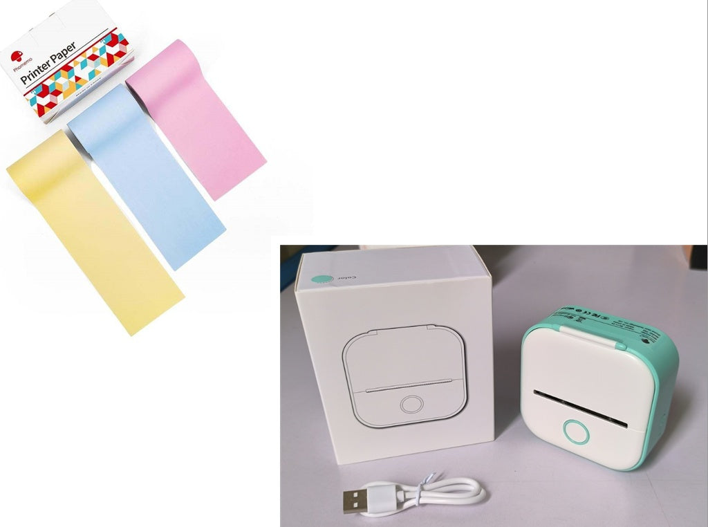Portable Mini Thermal Label & Photo Printer – Bluetooth, Inkless, Ideal for Students & Home Use
