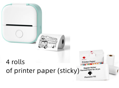 Portable Mini Thermal Label & Photo Printer – Bluetooth, Inkless, Ideal for Students & Home Use