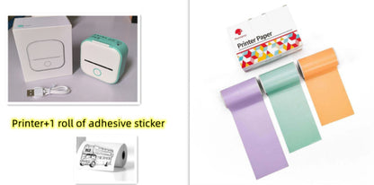 Portable Mini Thermal Label & Photo Printer – Bluetooth, Inkless, Ideal for Students & Home Use