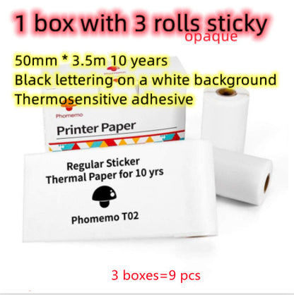 Portable Mini Thermal Label & Photo Printer – Bluetooth, Inkless, Ideal for Students & Home Use