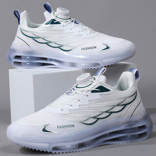 Rotating Button Youth Running Shoes – Casual Sport Sneakers for Men