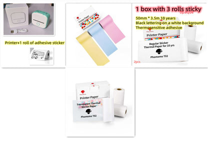 Portable Mini Thermal Label & Photo Printer – Bluetooth, Inkless, Ideal for Students & Home Use