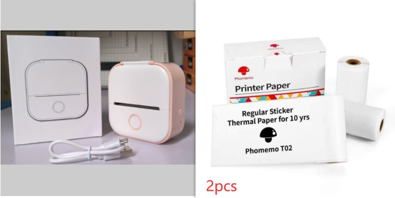 Portable Mini Thermal Label & Photo Printer – Bluetooth, Inkless, Ideal for Students & Home Use