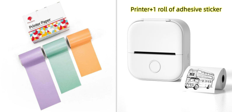 Portable Mini Thermal Label & Photo Printer – Bluetooth, Inkless, Ideal for Students & Home Use