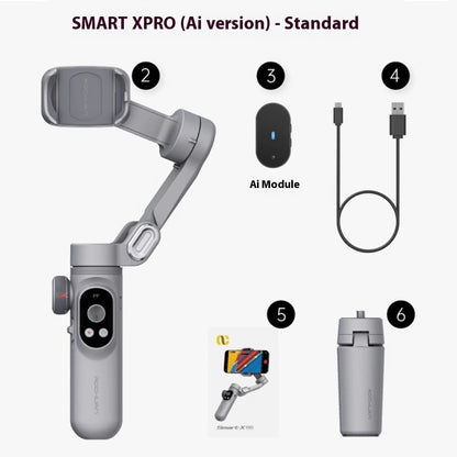 Smart AI Phone Gimbal – Anti-Shake Stabilizer with Tripod & Auto Tracking