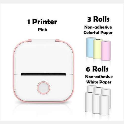 Portable Mini Thermal Label & Photo Printer – Bluetooth, Inkless, Ideal for Students & Home Use