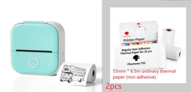 Portable Mini Thermal Label & Photo Printer – Bluetooth, Inkless, Ideal for Students & Home Use