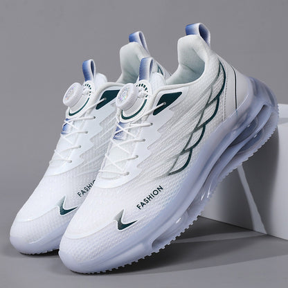 Rotating Button Youth Running Shoes – Casual Sport Sneakers for Men