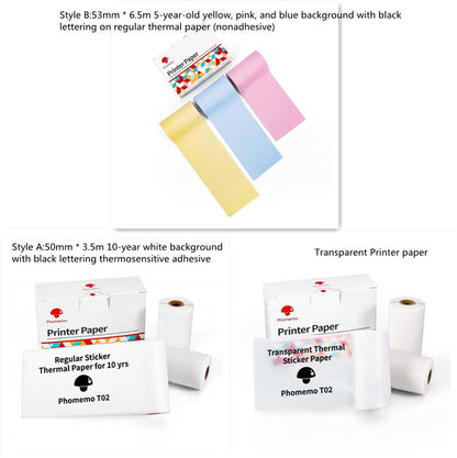 Portable Mini Thermal Label & Photo Printer – Bluetooth, Inkless, Ideal for Students & Home Use