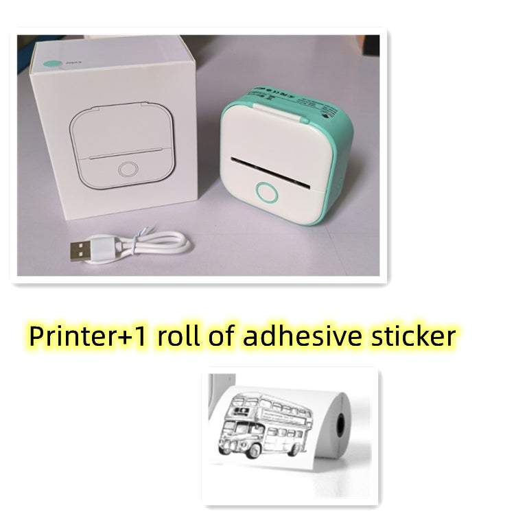 Portable Mini Thermal Label & Photo Printer – Bluetooth, Inkless, Ideal for Students & Home Use