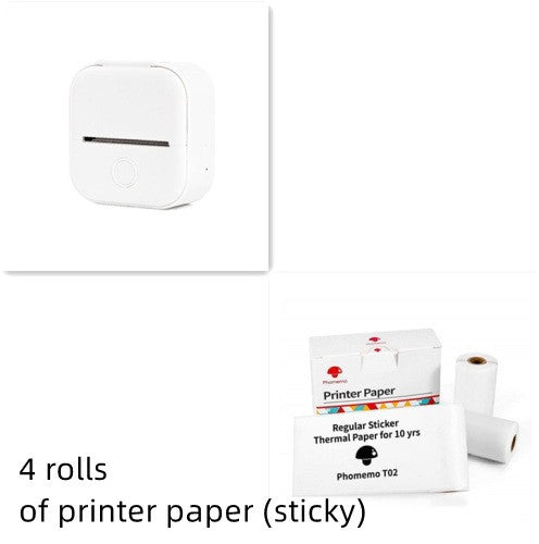 Portable Mini Thermal Label & Photo Printer – Bluetooth, Inkless, Ideal for Students & Home Use