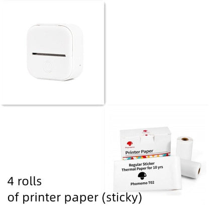 Portable Mini Thermal Label & Photo Printer – Bluetooth, Inkless, Ideal for Students & Home Use