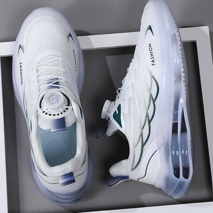 Rotating Button Youth Running Shoes – Casual Sport Sneakers for Men