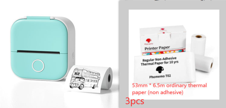 Portable Mini Thermal Label & Photo Printer – Bluetooth, Inkless, Ideal for Students & Home Use