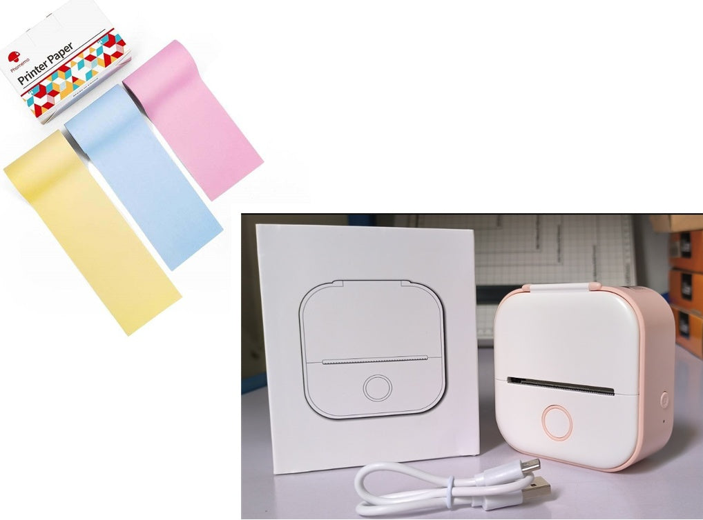 Portable Mini Thermal Label & Photo Printer – Bluetooth, Inkless, Ideal for Students & Home Use